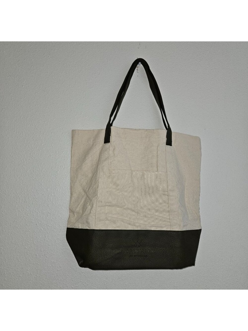 Worldmark by Wyndham Reusable Tote Bag Souvenir Canvas Faux Leather NEVER USED